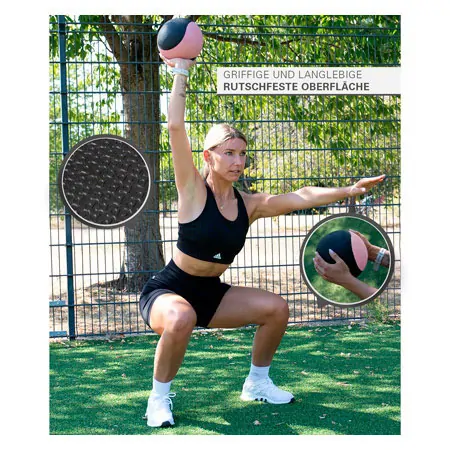 Sport-Tec medicine ball  19 cm, 1 kg, pink