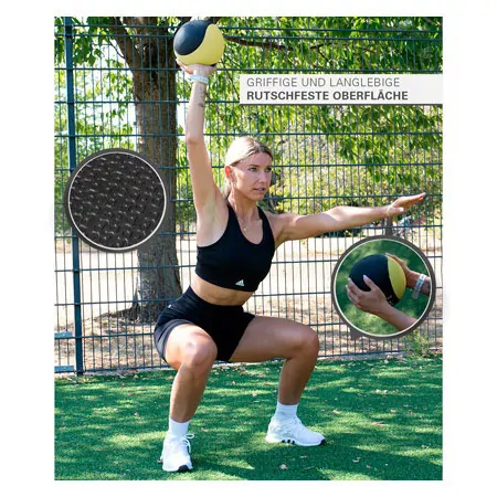 Sport-Tec medicine ball  19 cm, 2 kg, yellow