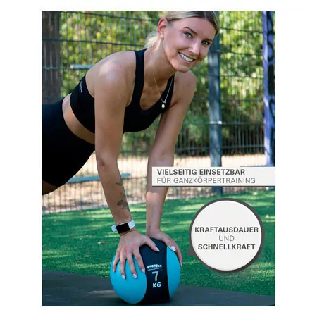 Sport-Tec medicine ball  28 cm, 7 kg, light blue