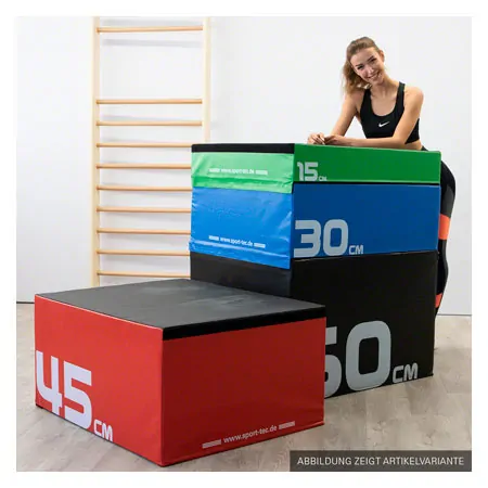 Sport-Tec Jumping Trainer Soft Plyo Box, 15 cm, stackable, green