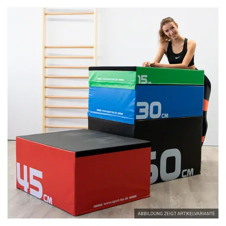 Sport-Tec Jumping Trainer Soft Plyo Box, 15 cm, stackable, green