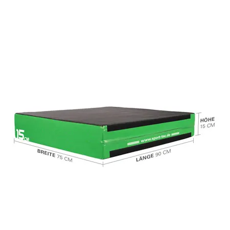 Sport-Tec Jumping Trainer Soft Plyo Box, 15 cm, stackable, green