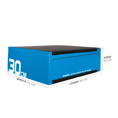 Sport-Tec Jumping Trainer Soft Plyo Box, 30 cm, stackable, blue