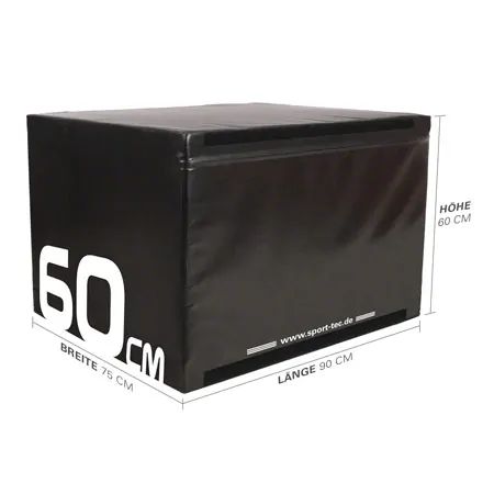 Sport-Tec Jumping Trainer Soft Plyo Box, 60 cm, stackable, black