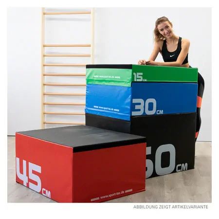 Sport-Tec Jumping Trainer Soft Plyo Box, 60 cm, stackable, black