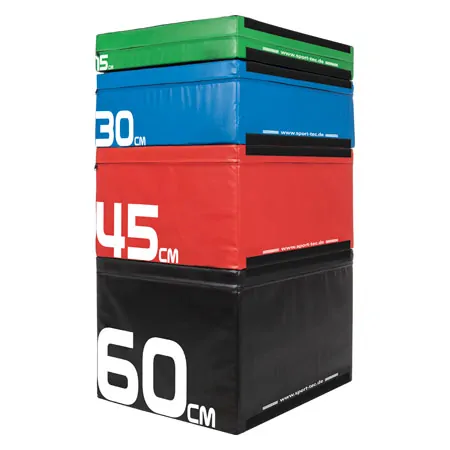 Sport-Tec Jumping Trainer Soft Plyo Box Set, 4 pcs, stackable, 15-60 cm