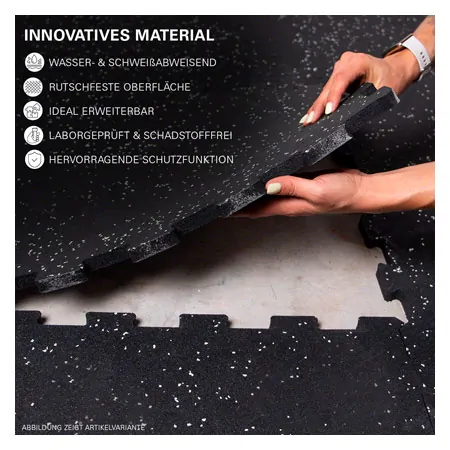 Sport-Tec floor protection mat 1 m, 4 mats  50x50 cm + 8 edge pieces