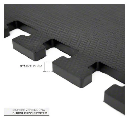 Sport-Tec anti-tiredness mat, 2 modules  90 cm, 180x65x1,3 cm, black