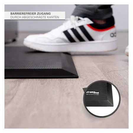 Sport-Tec anti-tiredness mat, 2 modules  90 cm, 180x65x1,3 cm, black