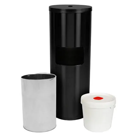 Sport-Tec disinfectant wipe dispenser, stainless steel black incl. 400 wipes