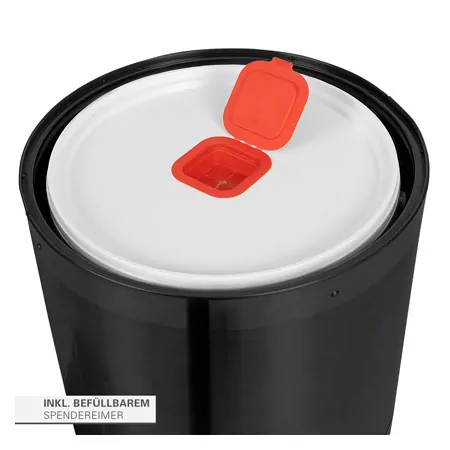 Sport-Tec disinfectant wipe dispenser, stainless steel black incl. 400 wipes