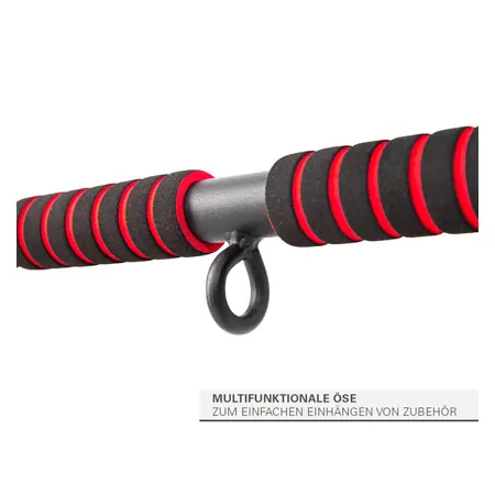 Sport-Tec door rack chin-up bar foldable, 117x28 cm, incl. 2 power ropes + 2 snap hooks