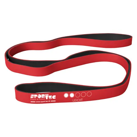 Sport-Tec Powerband made of latex, 104x2,2 cm, light, red