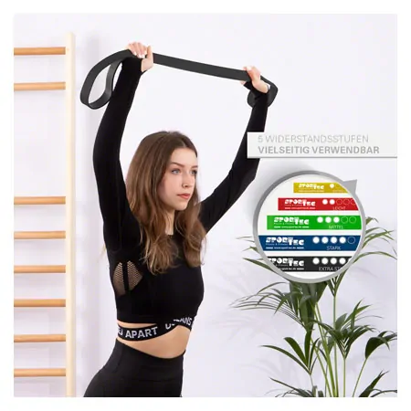Sport-Tec Powerband made of latex, 104x4,4 cm, extra strong, black