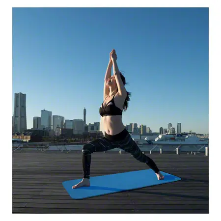 Pilates and yoga mat, LxWxH 140x60x0.6 cm, blue