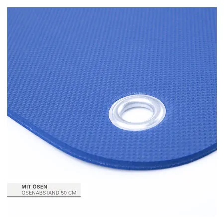 Pilates and yoga mat incl. eyelets, LxWxH 140x60x0.6 cm, blue