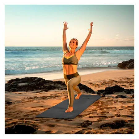 AIREX yoga mat CALYANA Pro, LxWxH 185x65x0.7 cm, stone gray