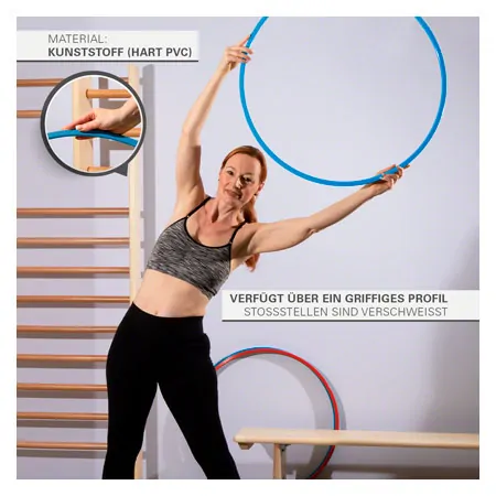 Gymnastic hoops made of plastic,  70 cm, 340 g
