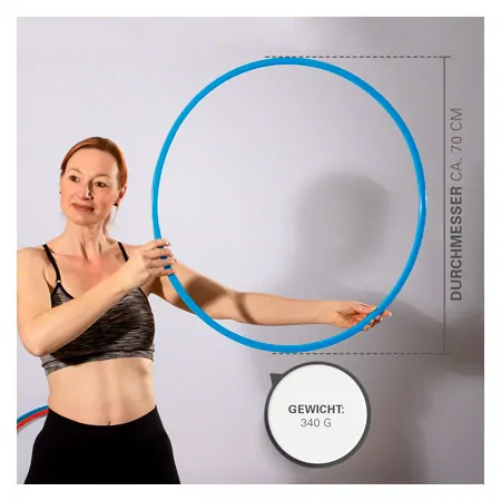 Gymnastic hoops made of plastic,  70 cm, 340 g