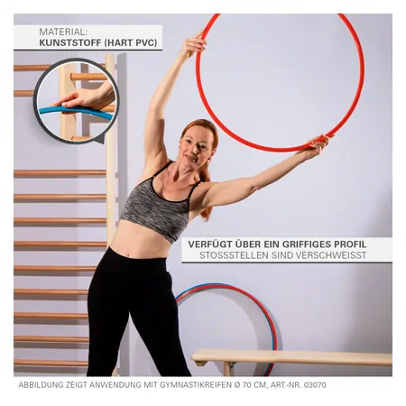 Gymnastics hoop made of plastic,  80 cm, 388 g