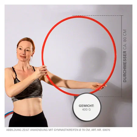 Gymnastics hoop made of plastic,  80 cm, 388 g
