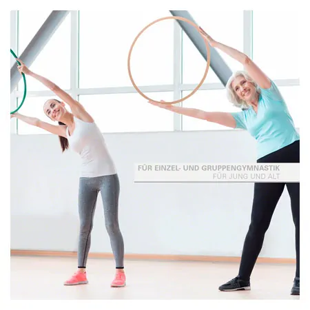 Wooden gymnastic hoop,  90 cm
