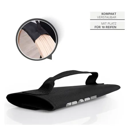 Wooden gymnastic hoops, set of 10, � 60 cm, incl. carrying handle