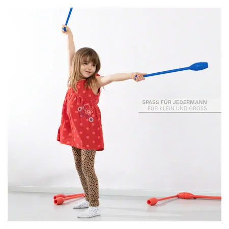 Gymnastic club made of plastic, set of 2, 45 cm