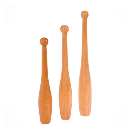 Gymnastic club made of hardwood, set of 2, 36 cm