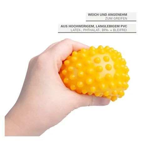 Sensy ball, � 10 cm, yellow, 2 pieces