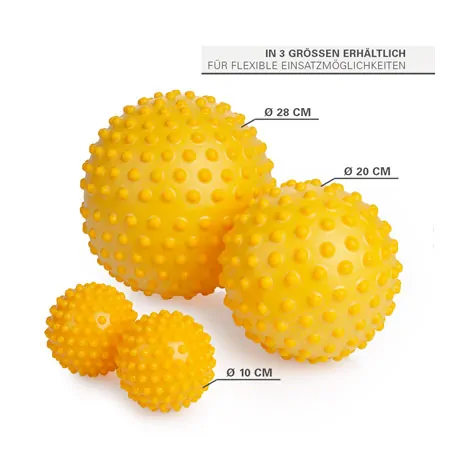 Sensy ball, � 10 cm, yellow, 2 pieces