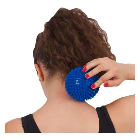 Spiky massage ball,  10 cm, blue