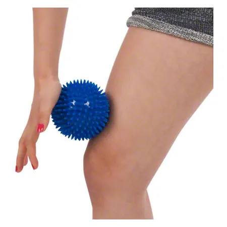 Spiky massage ball,  10 cm, blue