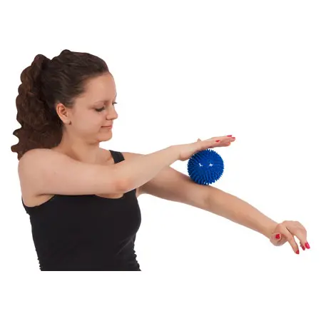 Spiky massage ball,  10 cm, blue