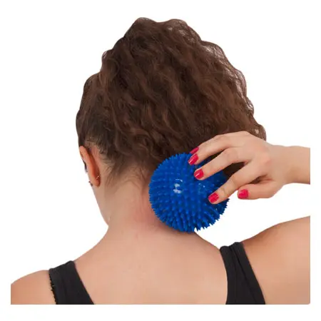 Spiky massage ball,  10 cm, blue