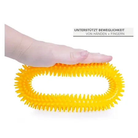 Spiky massage ring, � 16 cm, yellow