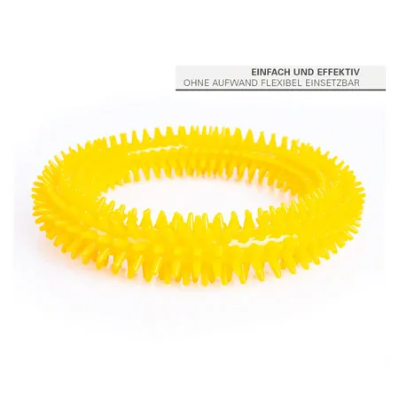 Spiky massage ring, � 16 cm, yellow