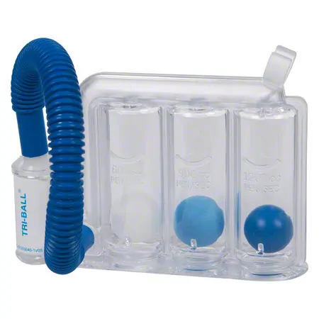 TRI-BALL breath-trainer with 3 balls