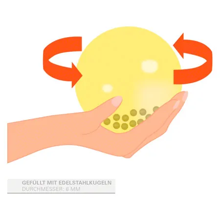 TOGU Gymnastikball JACARANDA,  12,5 cm, 400 g, gelb