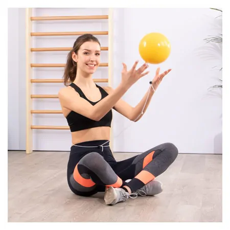 Sports ball with string,  18-21 cm