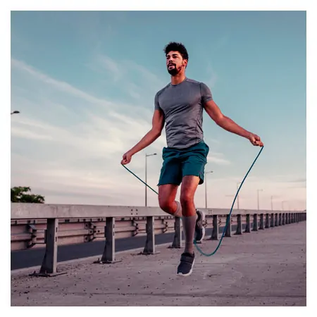 Gymnastics jumping rope, 300 cm, set of 10, includes storage bag