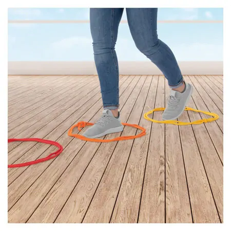 Gymnastics jumping rope, 300 cm, set of 10, includes storage bag