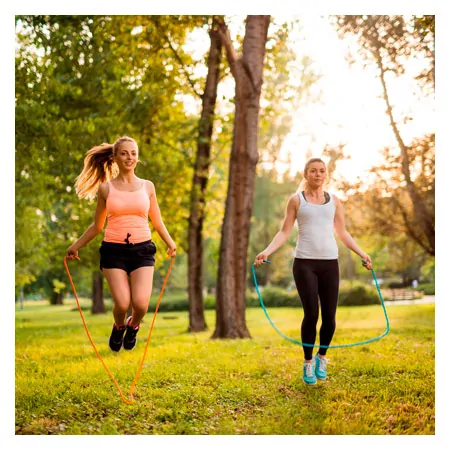 Gymnastics jumping rope, 300 cm, set of 10, includes storage bag