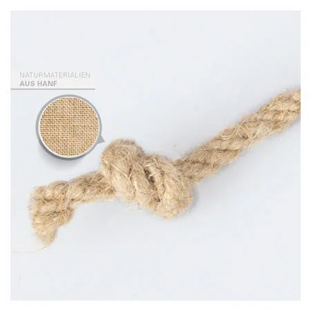 Swing rope made of hemp with reinforced centre, 280 cm