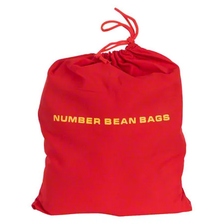 Beanbags with numbers-set, 12x12 cm, 15 pieces.