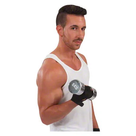 Chrome dumbbell with cellular rubber grasp, 5 kg, piece