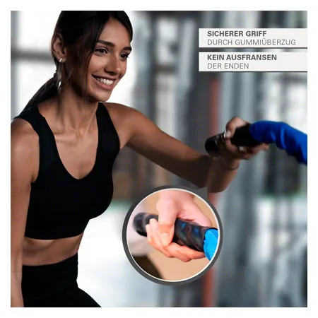Fitness cable Battle Rope coated,  3 cm x 30 m, blue, 10,5 kg