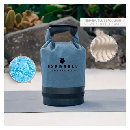 Exerbell foldable kettlebell, fillable up to 14 kg