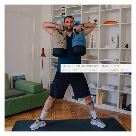 Exerbell foldable kettlebell, fillable up to 14 kg