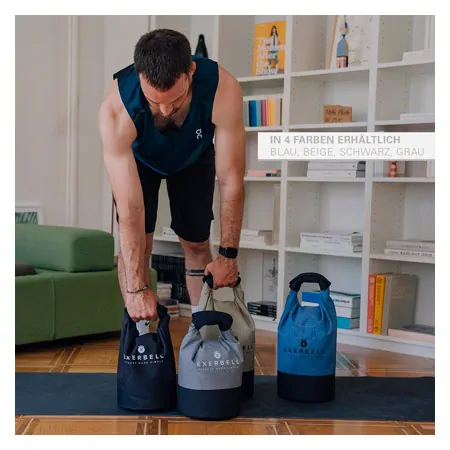 Exerbell foldable kettlebell, fillable up to 14 kg